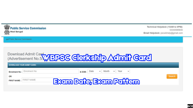 WBPSC Clerkship Admit Card 2024 (Soon), Exam Date (Out), Exam Pattern