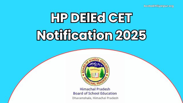 HP DElEd CET Notification 2025